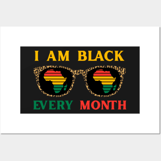 Copy of I Am Black Every Month African History BHM BLM Posters and Art